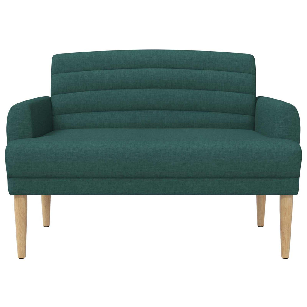 vidaXL Sofa dwuosobowa z guzikowym pikowaniem Ciemnozielony tkanina