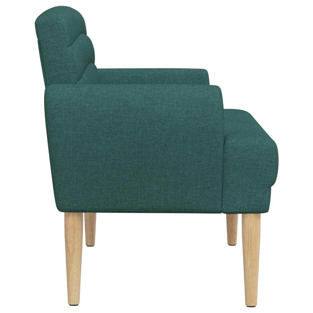 vidaXL Sofa dwuosobowa z guzikowym pikowaniem Ciemnozielony tkanina