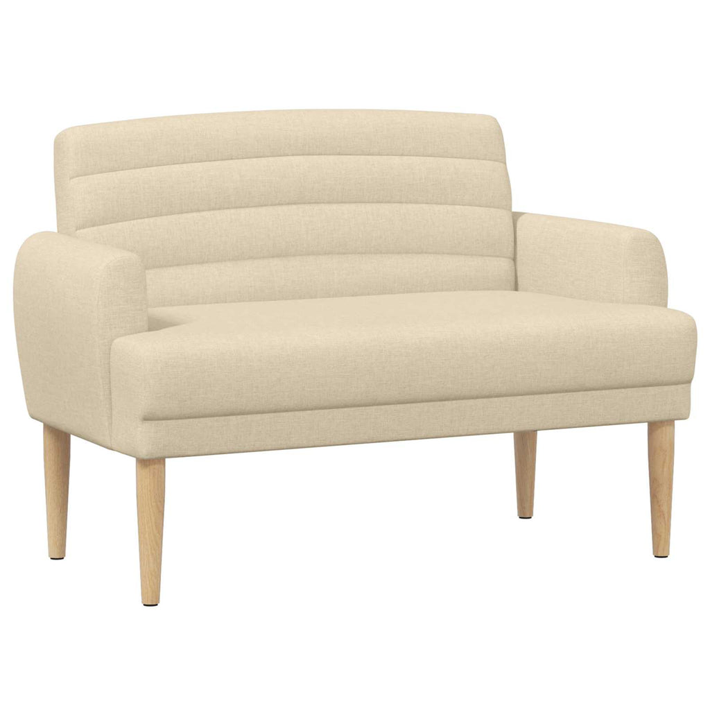 vidaXL Sofa dwuosobowa z guzikowym pikowaniem kremowy 116 x 67 x 80 cm