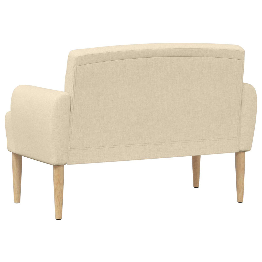 vidaXL Sofa dwuosobowa z guzikowym pikowaniem kremowy 116 x 67 x 80 cm
