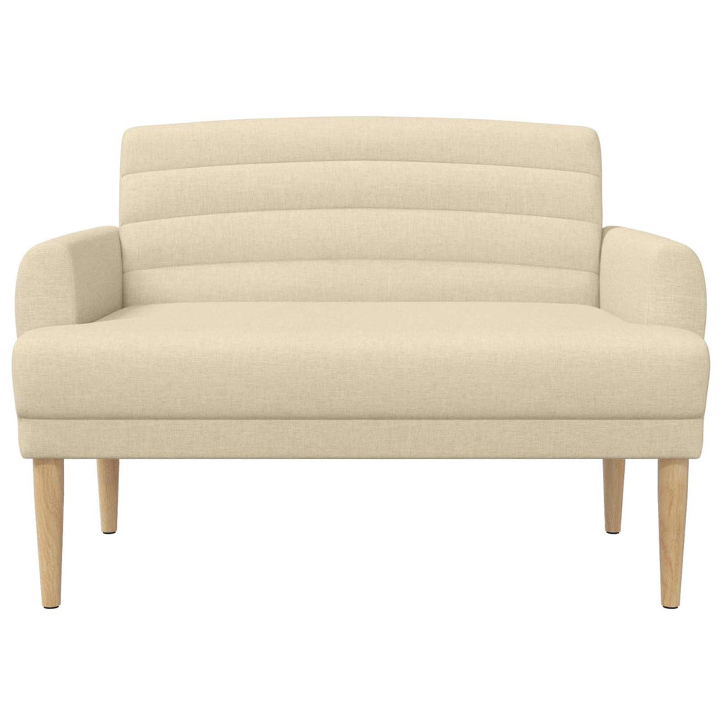 vidaXL Sofa dwuosobowa z guzikowym pikowaniem kremowy 116 x 67 x 80 cm