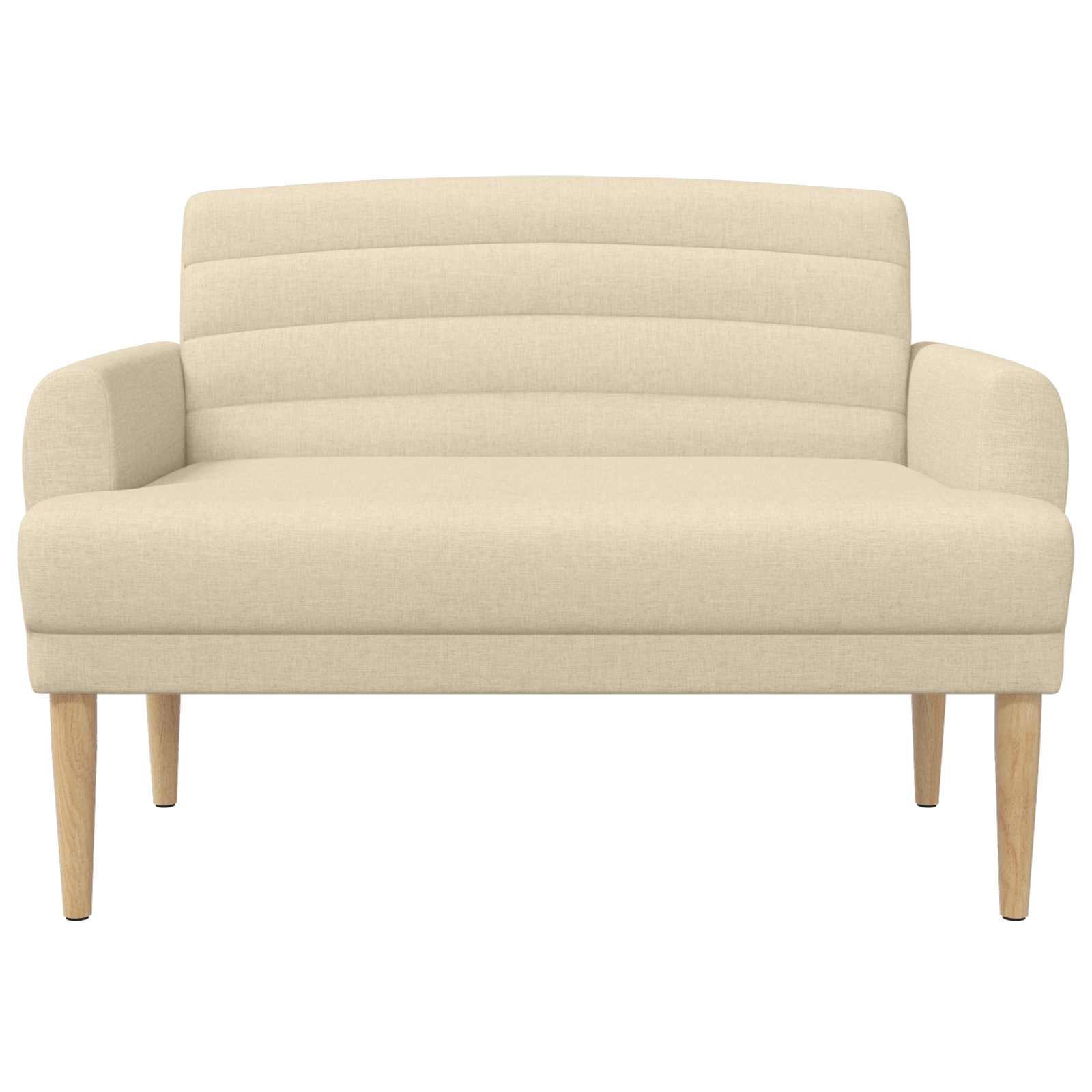 vidaXL Sofa dwuosobowa z guzikowym pikowaniem kremowy 116 x 67 x 80 cm