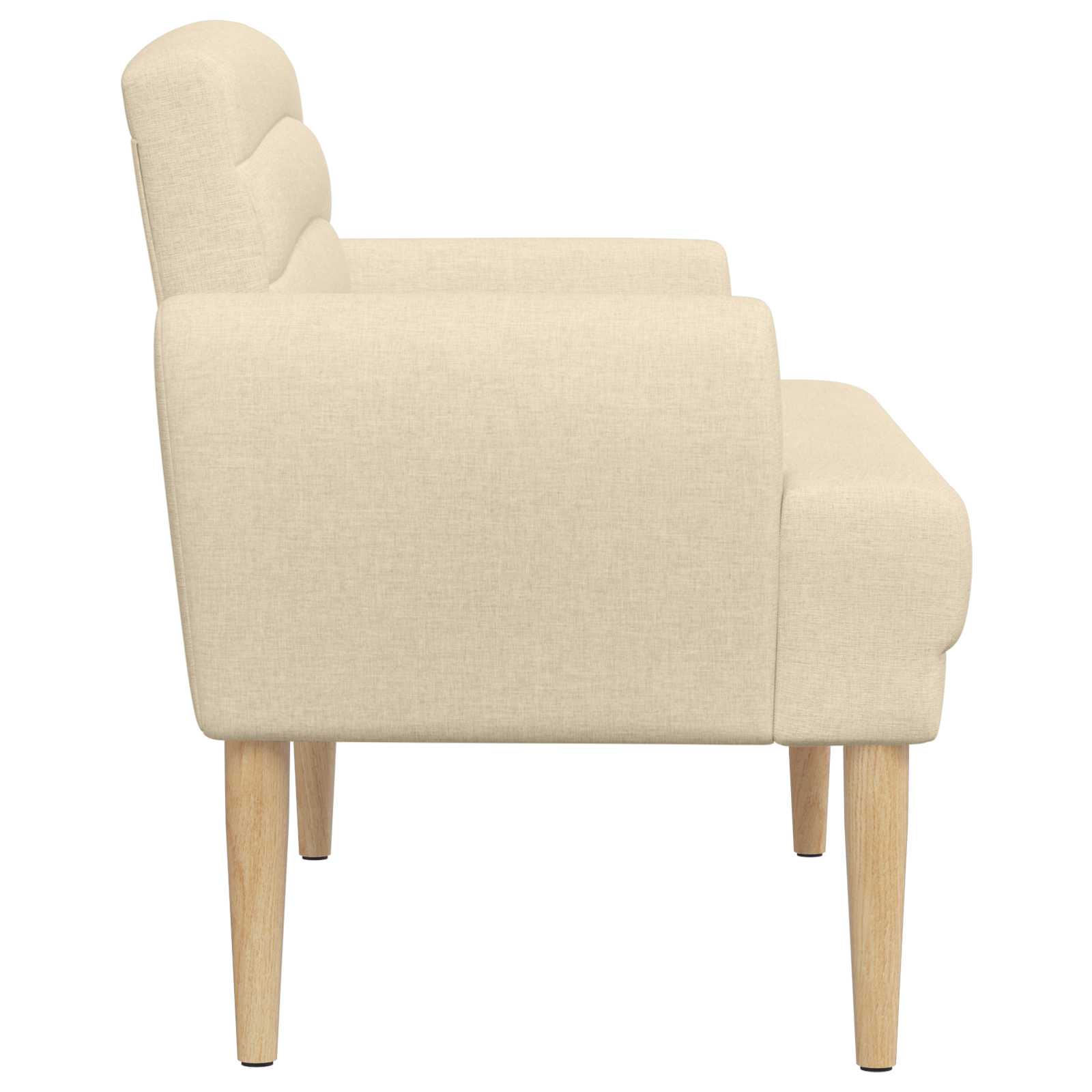 vidaXL Sofa dwuosobowa z guzikowym pikowaniem kremowy 116 x 67 x 80 cm