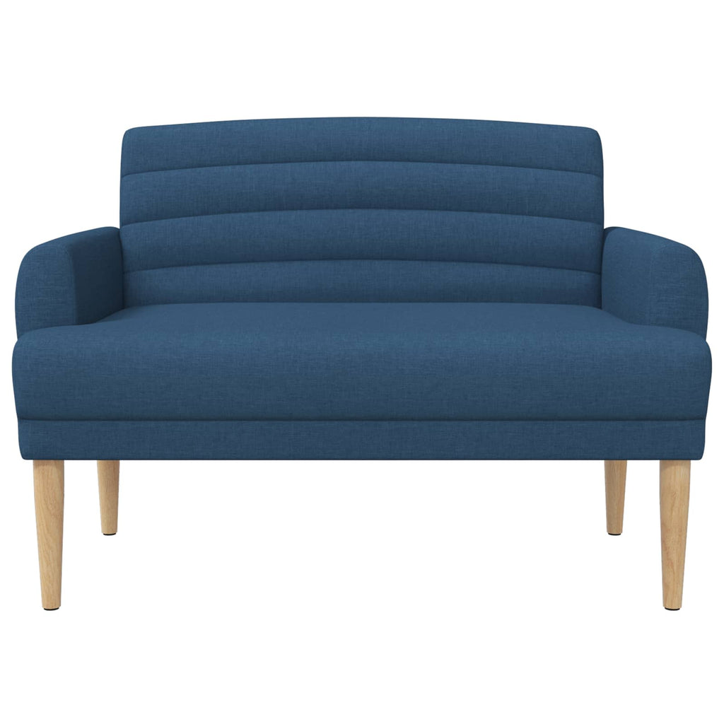 vidaXL Sofa dwuosobowa z guzikowym pikowaniem niebieski tkanina