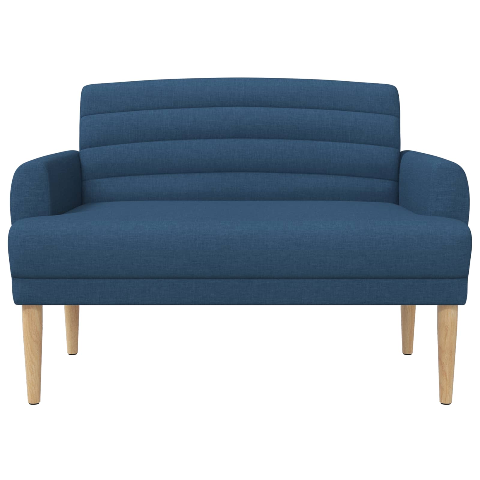 vidaXL Sofa dwuosobowa z guzikowym pikowaniem niebieski tkanina