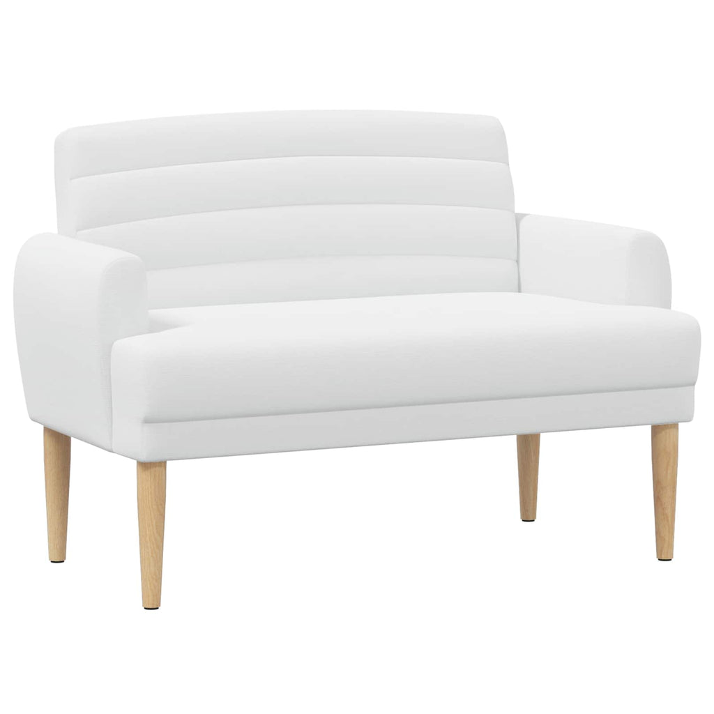 vidaXL Sofa dwuosobowa z guzikowym pikowaniem Biały 116 x 67 x 80 cm