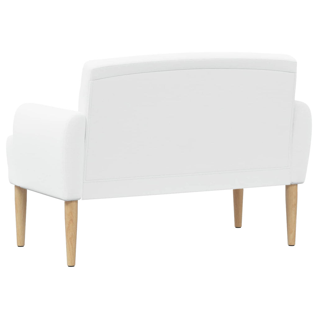 vidaXL Sofa dwuosobowa z guzikowym pikowaniem Biały 116 x 67 x 80 cm