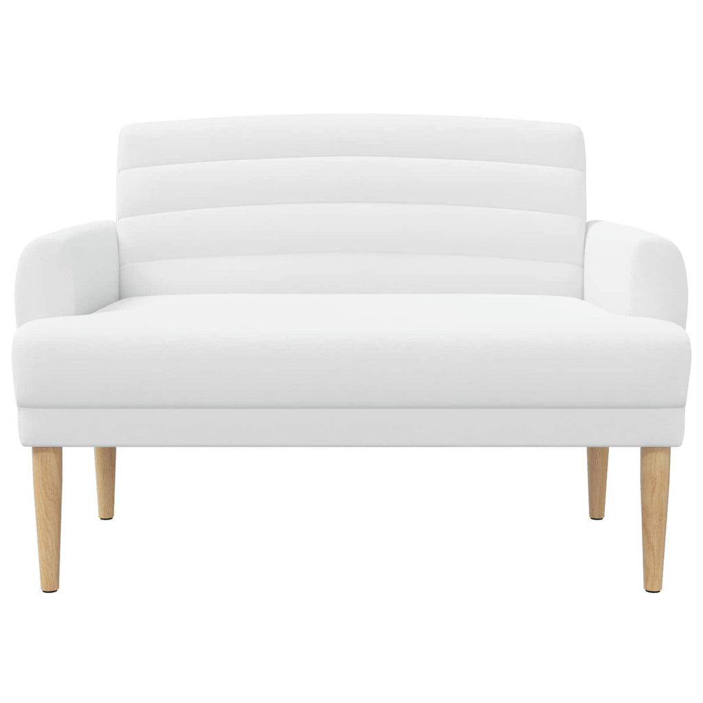 vidaXL Sofa dwuosobowa z guzikowym pikowaniem Biały 116 x 67 x 80 cm