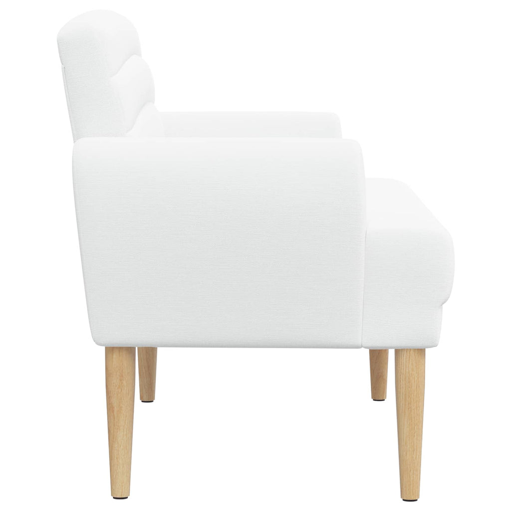 vidaXL Sofa dwuosobowa z guzikowym pikowaniem Biały 116 x 67 x 80 cm