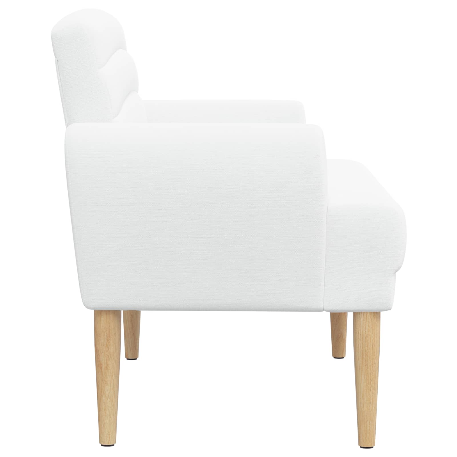 vidaXL Sofa dwuosobowa z guzikowym pikowaniem Biały 116 x 67 x 80 cm