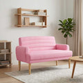vidaXL Sofa dwuosobowa z guzikowym pikowaniem różowy 116 x 67 x 80 cm