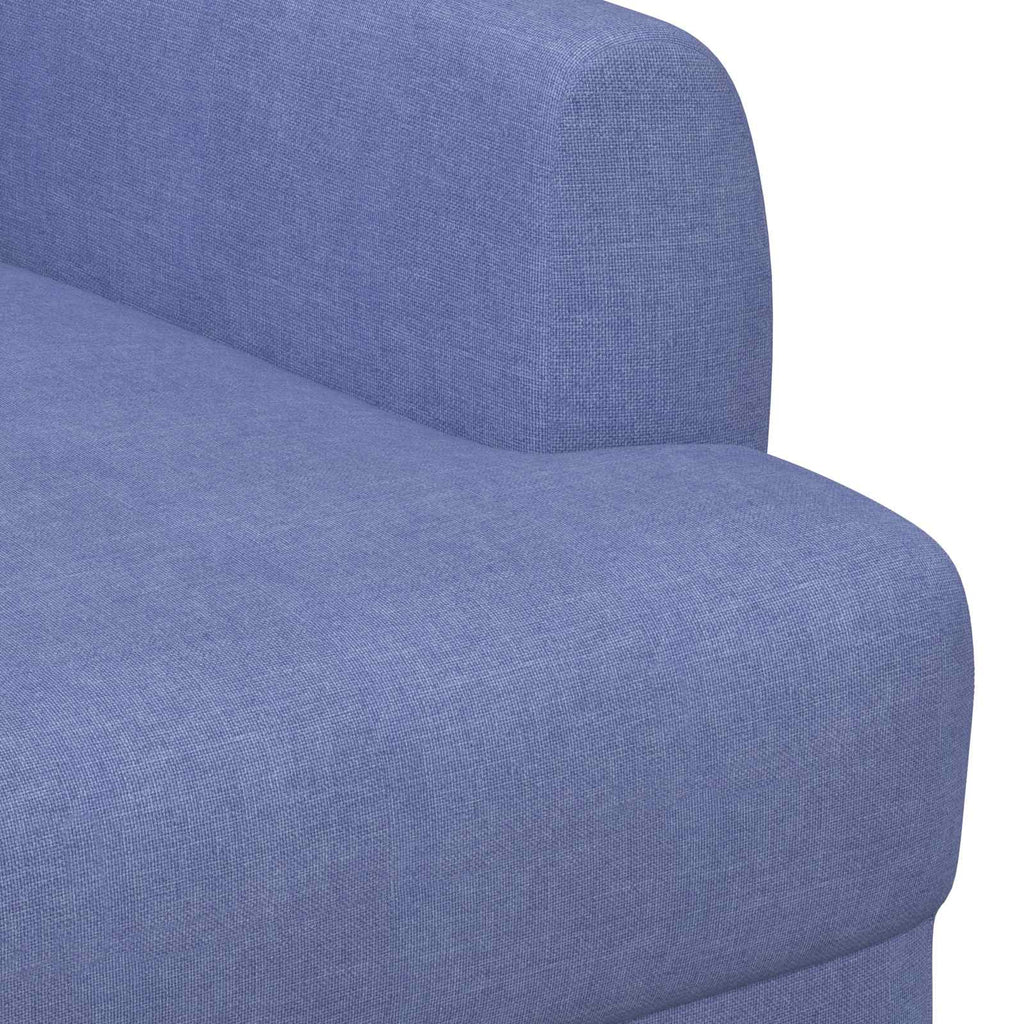 vidaXL Sofa dwuosobowa z guzikowym pikowaniem Niebieski dżins tkanina
