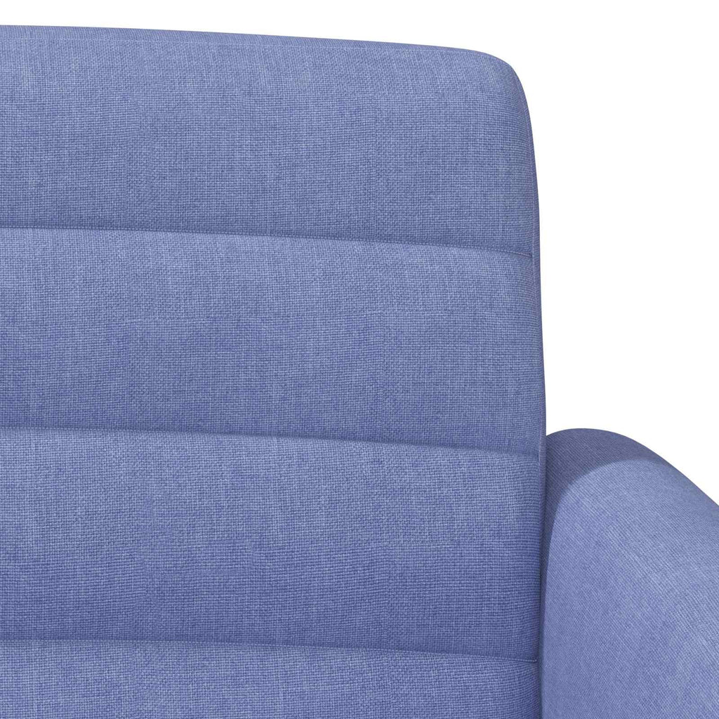vidaXL Sofa dwuosobowa z guzikowym pikowaniem Niebieski dżins tkanina