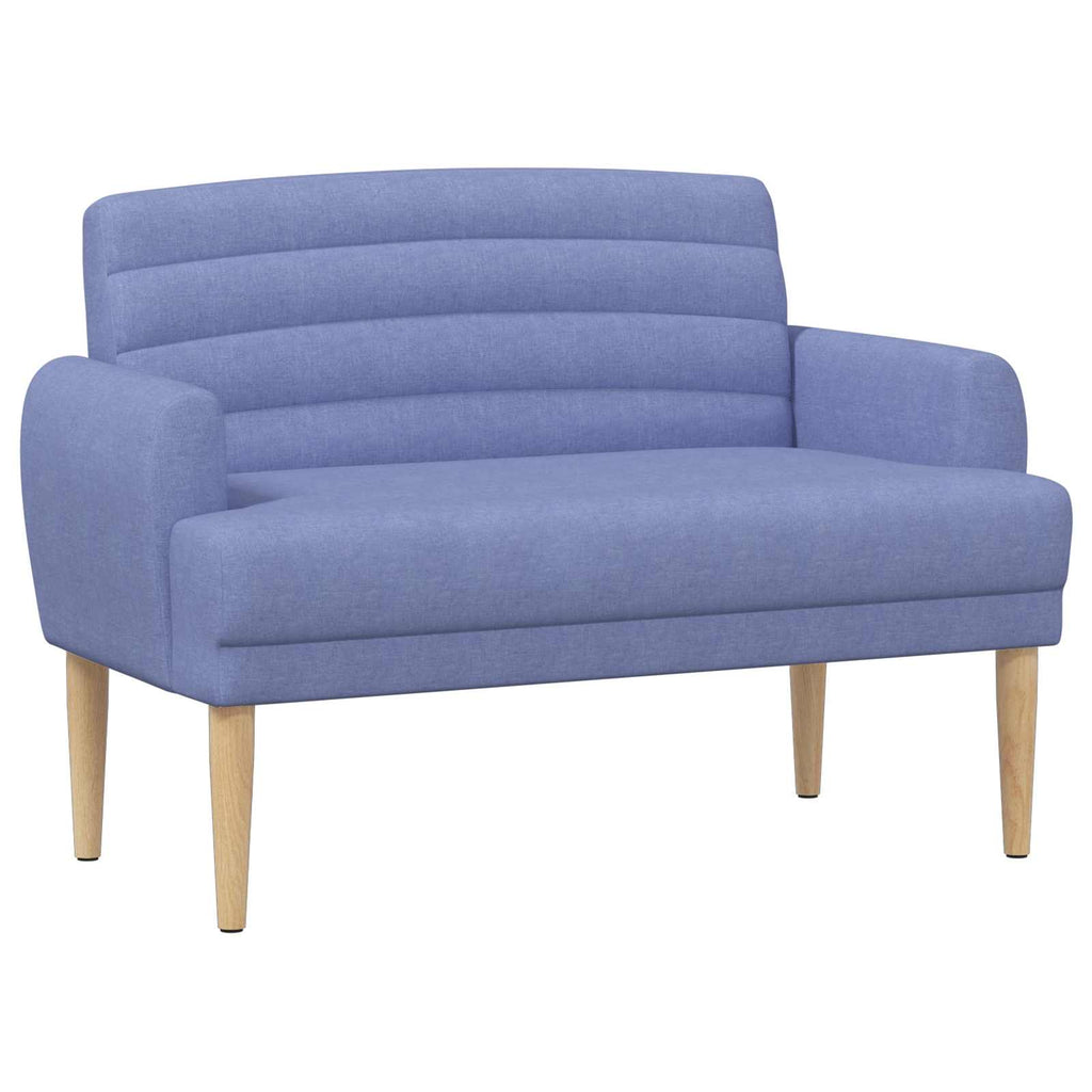 vidaXL Sofa dwuosobowa z guzikowym pikowaniem Niebieski dżins tkanina