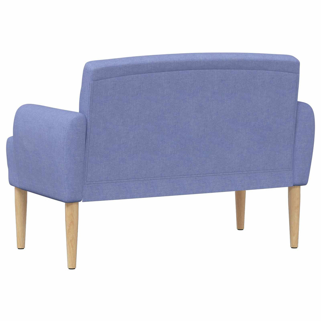 vidaXL Sofa dwuosobowa z guzikowym pikowaniem Niebieski dżins tkanina