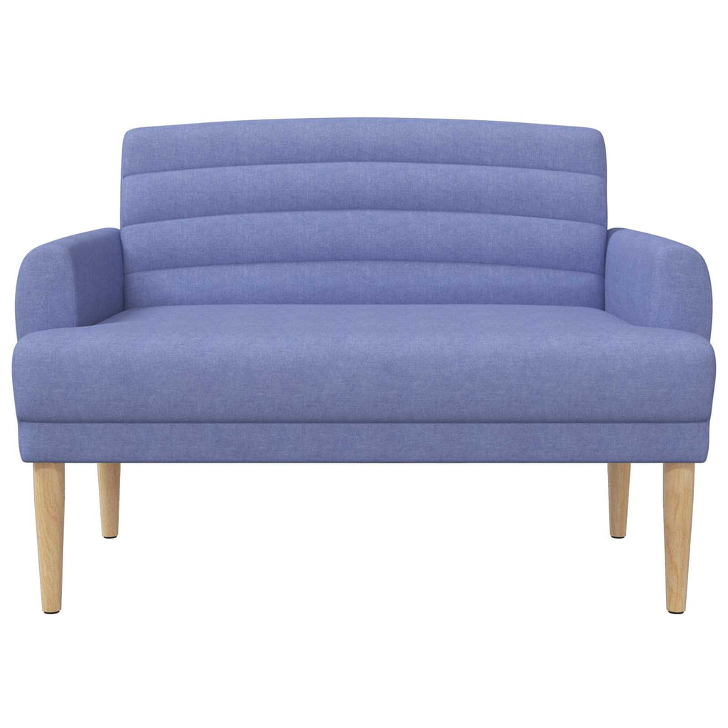 vidaXL Sofa dwuosobowa z guzikowym pikowaniem Niebieski dżins tkanina