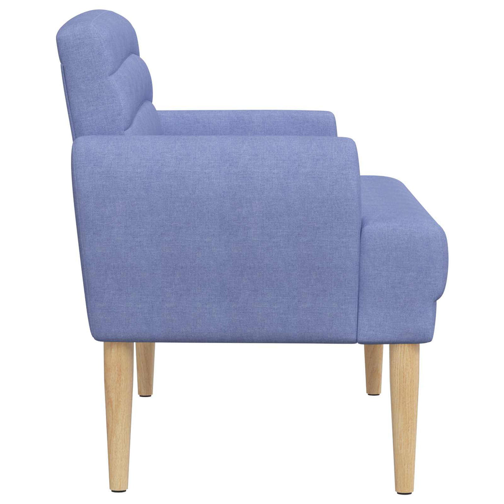 vidaXL Sofa dwuosobowa z guzikowym pikowaniem Niebieski dżins tkanina