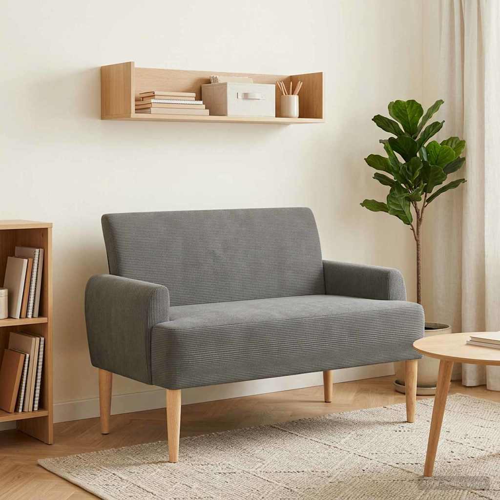 vidaXL Sofa dwuosobowa z guzikowym pikowaniem ciemnoszary