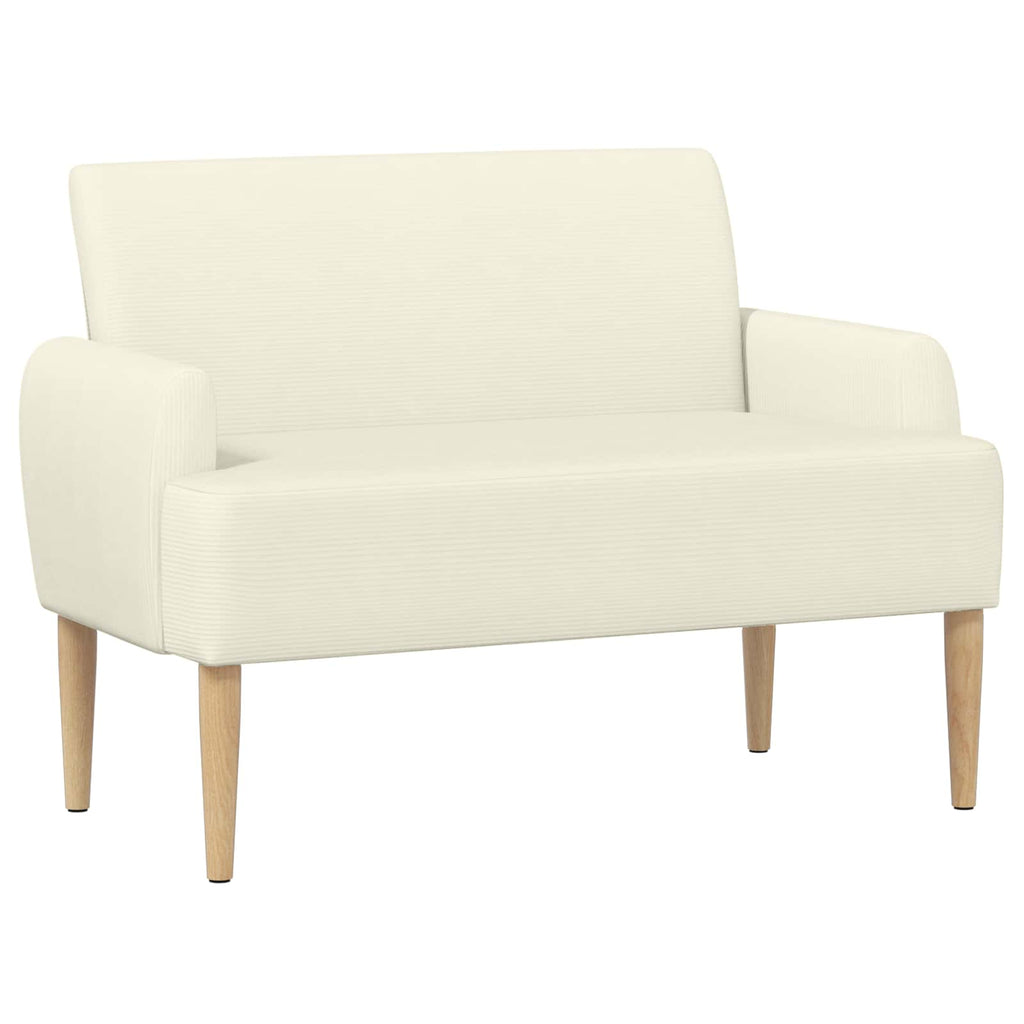 vidaXL Sofa dwuosobowa z guzikowym pikowaniem kremowy 116 x 67 x 81 cm
