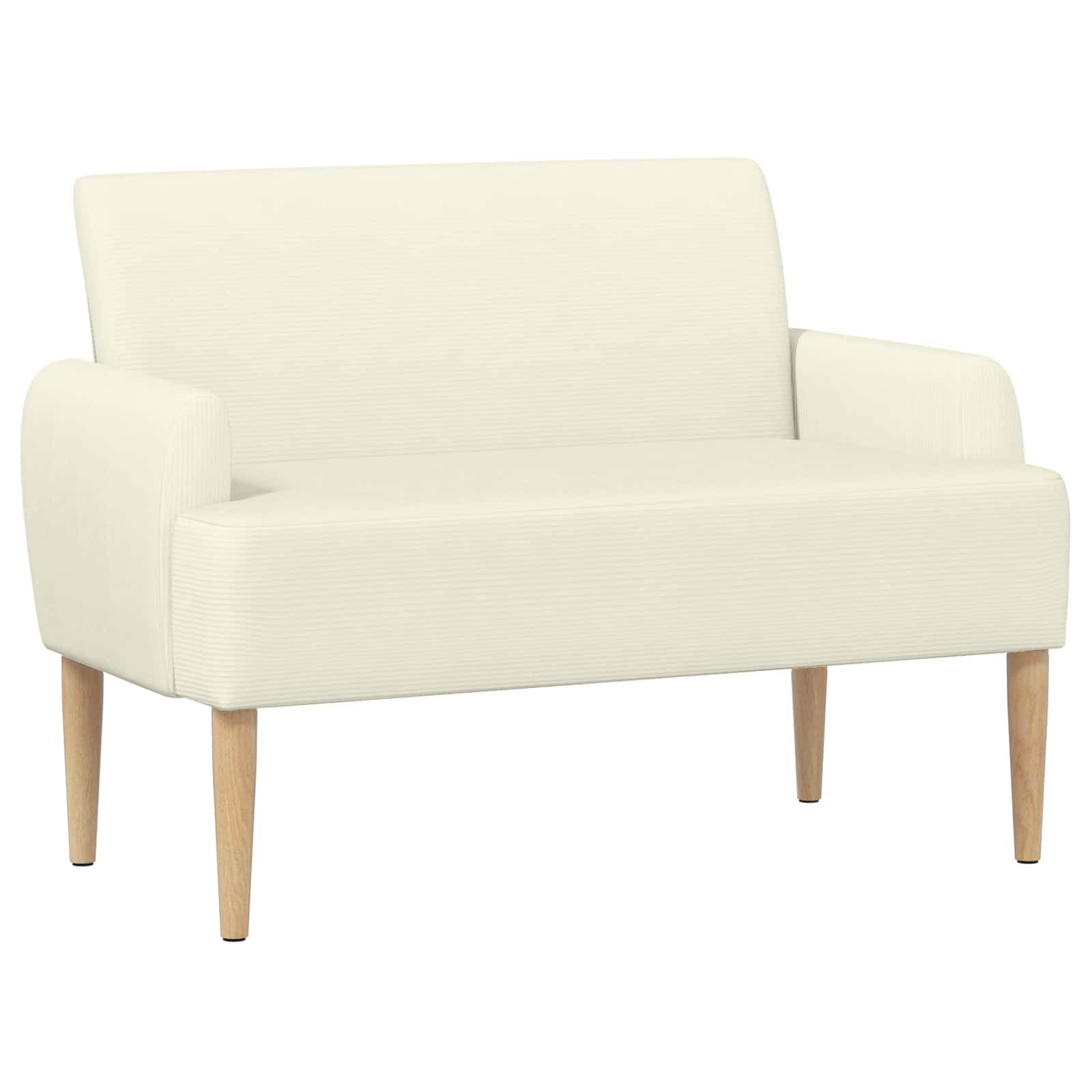 vidaXL Sofa dwuosobowa z guzikowym pikowaniem kremowy 116 x 67 x 81 cm