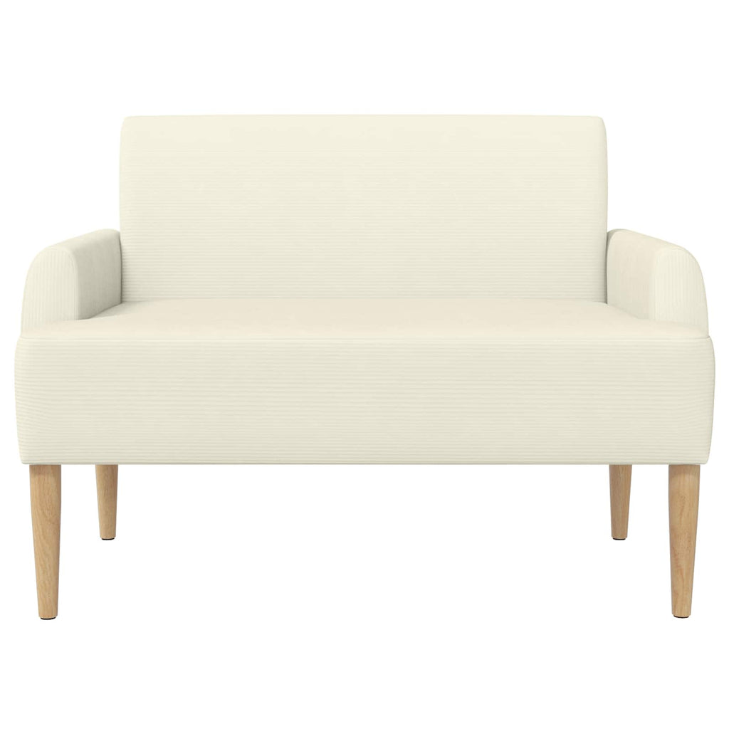 vidaXL Sofa dwuosobowa z guzikowym pikowaniem kremowy 116 x 67 x 81 cm