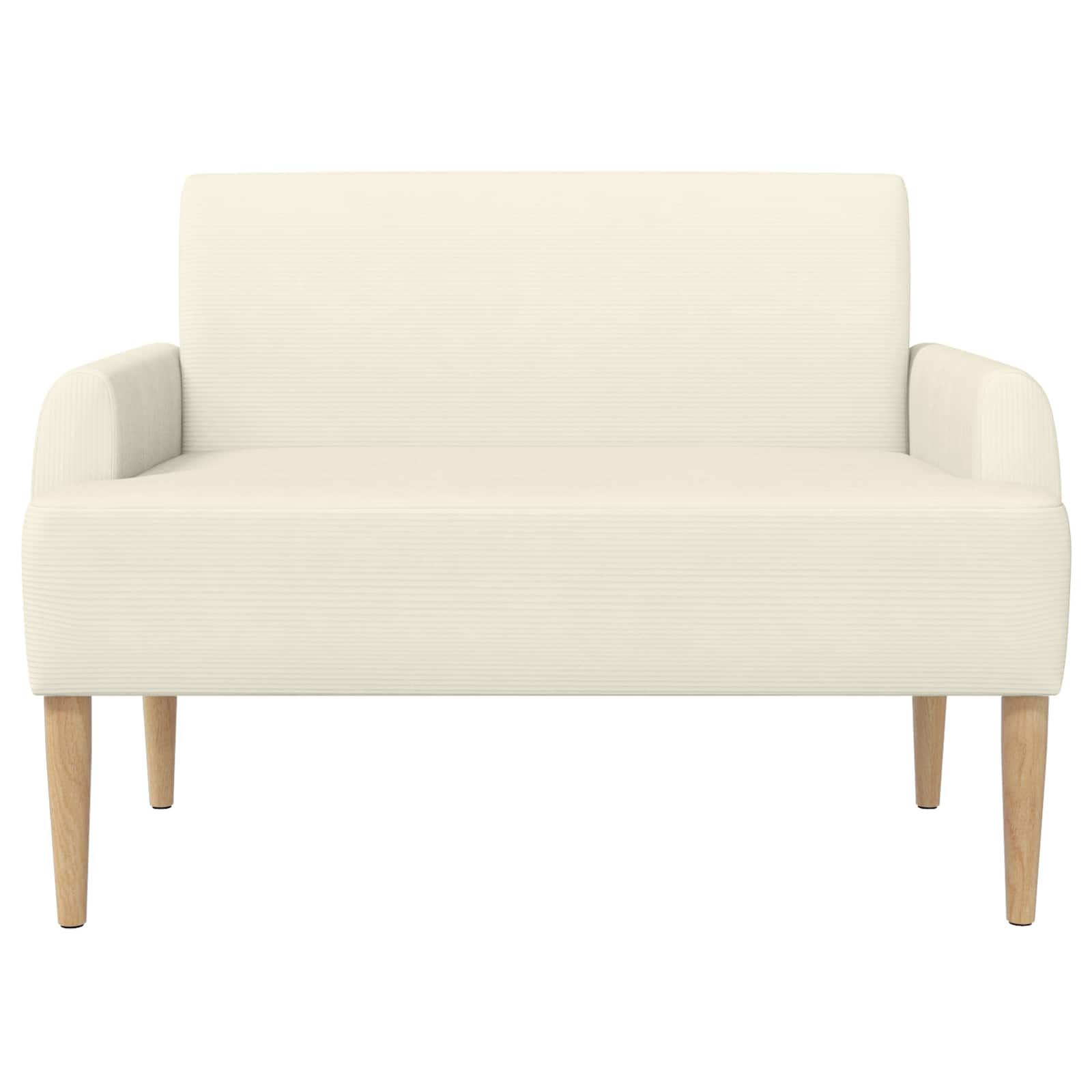 vidaXL Sofa dwuosobowa z guzikowym pikowaniem kremowy 116 x 67 x 81 cm