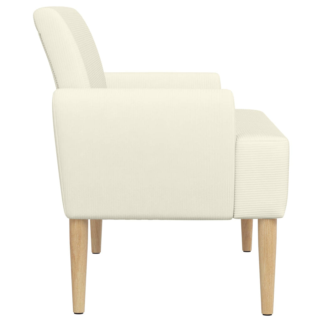 vidaXL Sofa dwuosobowa z guzikowym pikowaniem kremowy 116 x 67 x 81 cm