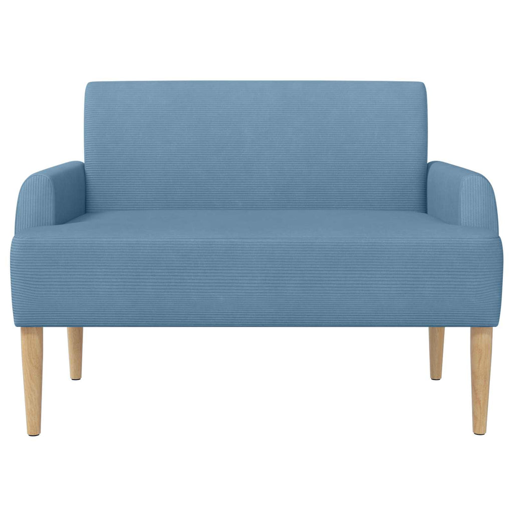 vidaXL Sofa dwuosobowa z guzikowym pikowaniem niebieski