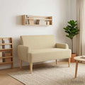 vidaXL Sofa dwuosobowa z guzikowym pikowaniem Jasnozielony szary