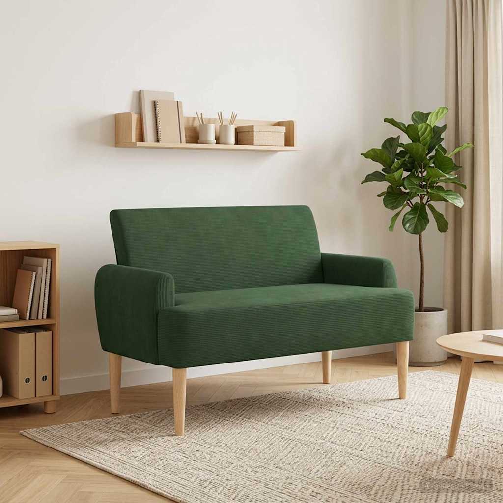 vidaXL Sofa dwuosobowa z guzikowym pikowaniem Zielony dżungli