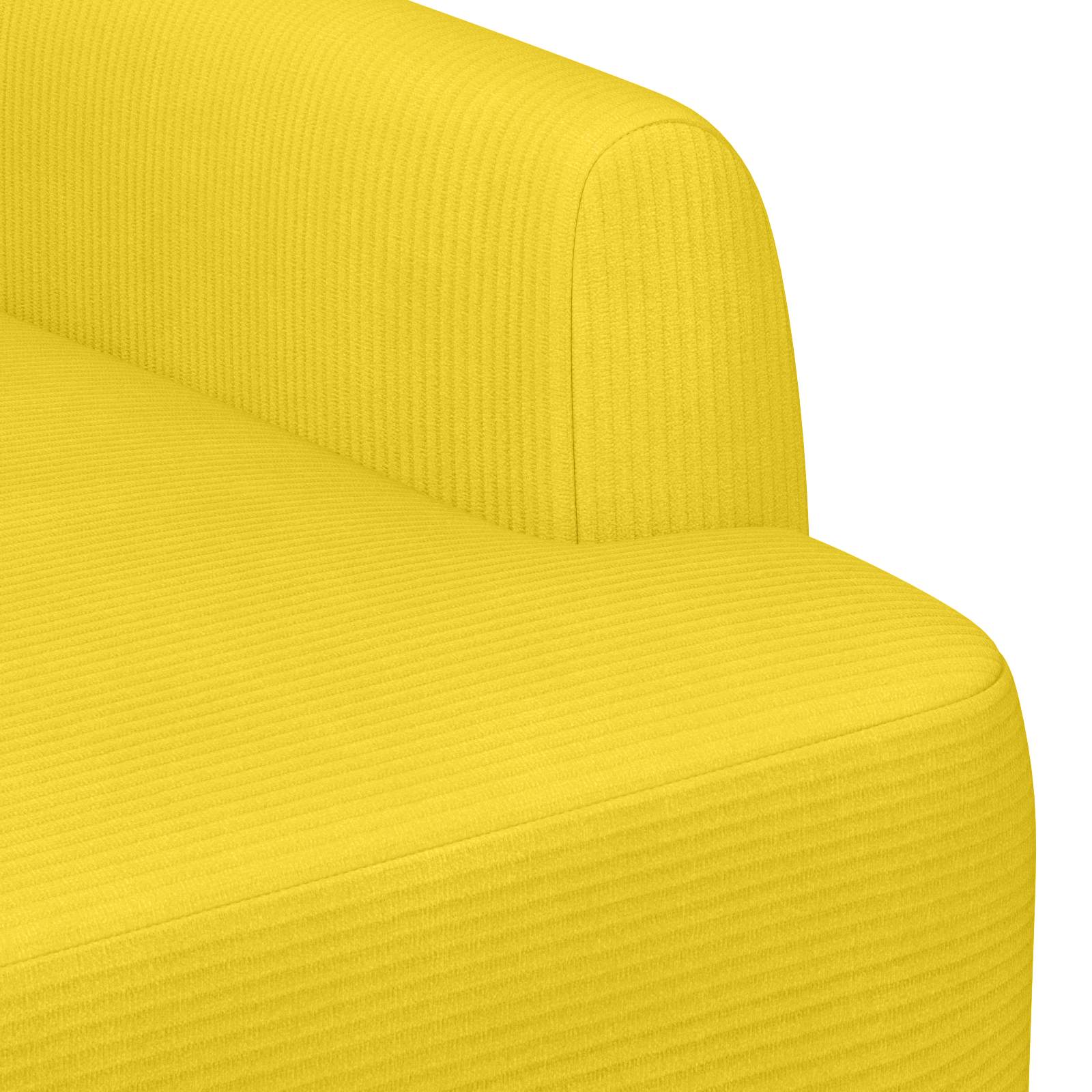 vidaXL Sofa dwuosobowa z guzikowym pikowaniem Jasnożółty