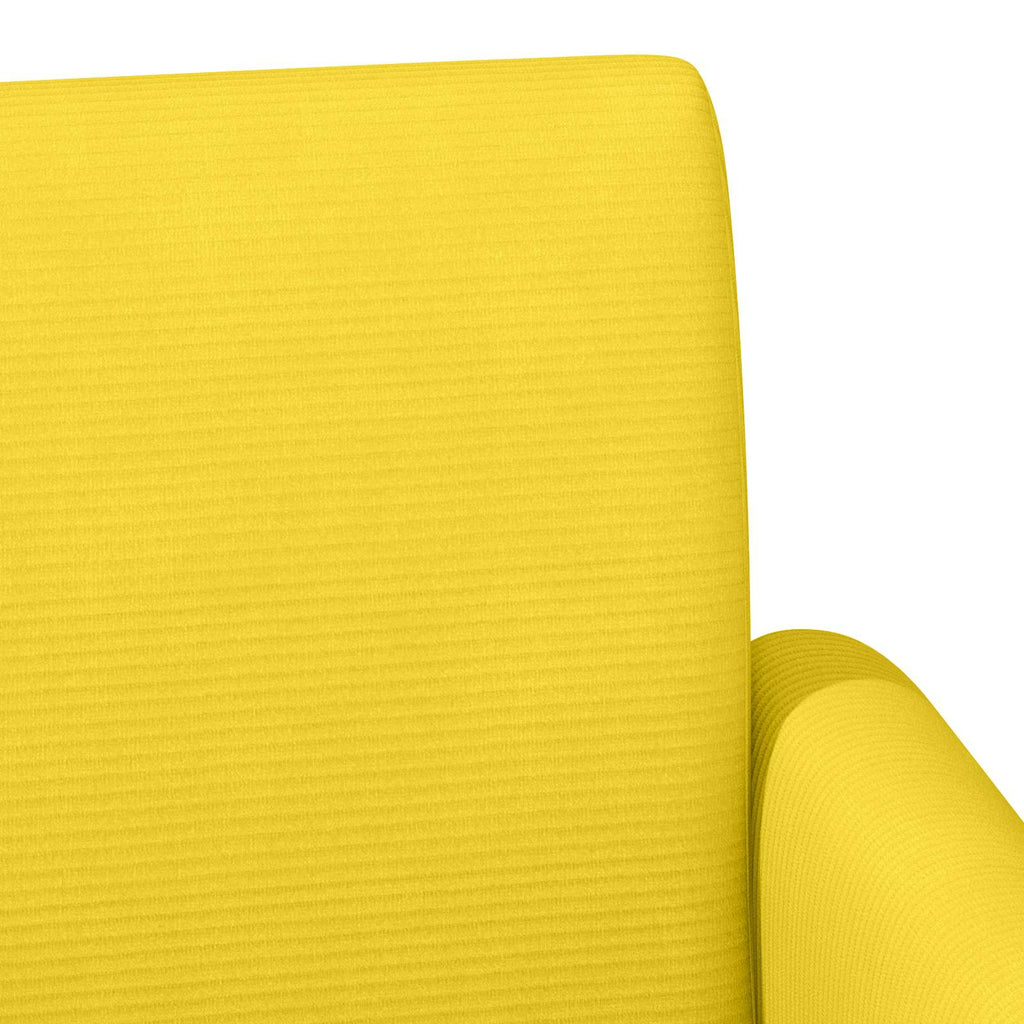 vidaXL Sofa dwuosobowa z guzikowym pikowaniem Jasnożółty