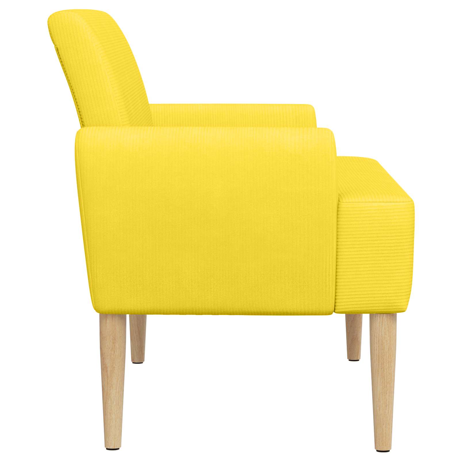 vidaXL Sofa dwuosobowa z guzikowym pikowaniem Jasnożółty