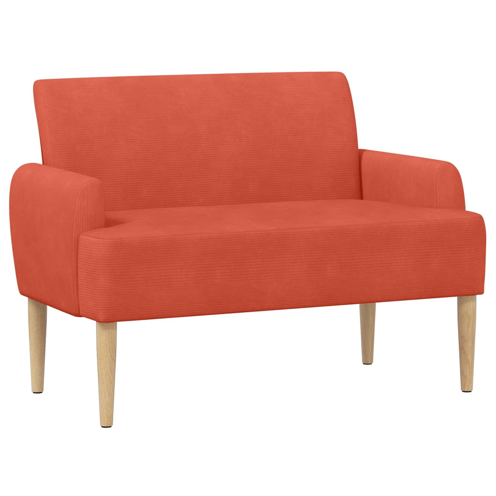 vidaXL Sofa dwuosobowa z guzikowym pikowaniem Czerwono-pomarańczowy