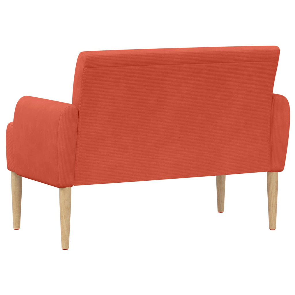 vidaXL Sofa dwuosobowa z guzikowym pikowaniem Czerwono-pomarańczowy