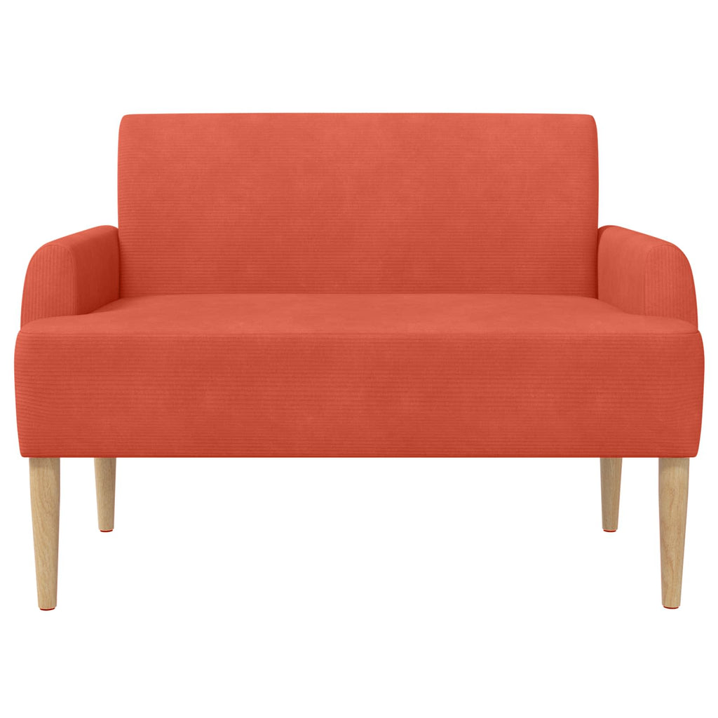 vidaXL Sofa dwuosobowa z guzikowym pikowaniem Czerwono-pomarańczowy