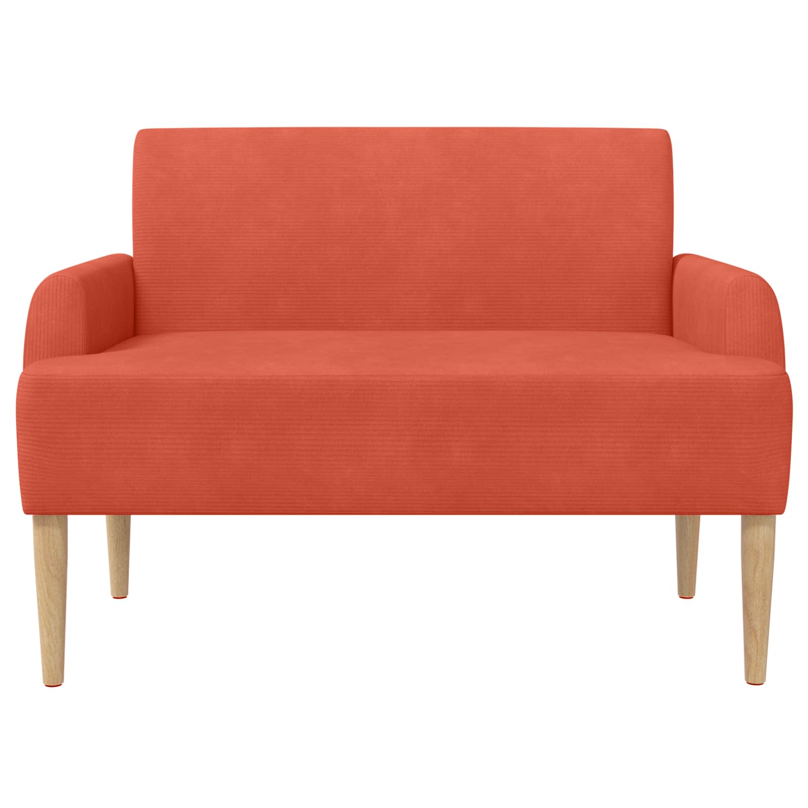 vidaXL Sofa dwuosobowa z guzikowym pikowaniem Czerwono-pomarańczowy