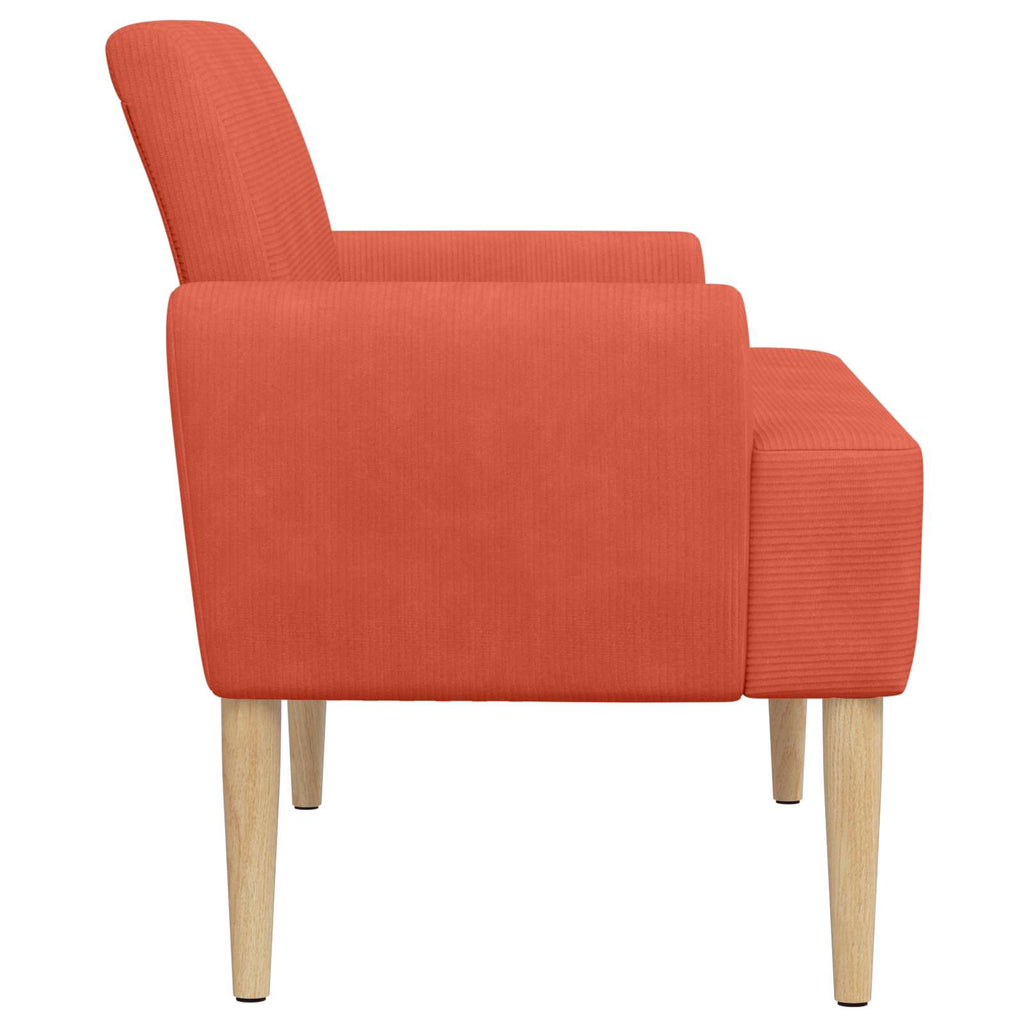 vidaXL Sofa dwuosobowa z guzikowym pikowaniem Czerwono-pomarańczowy