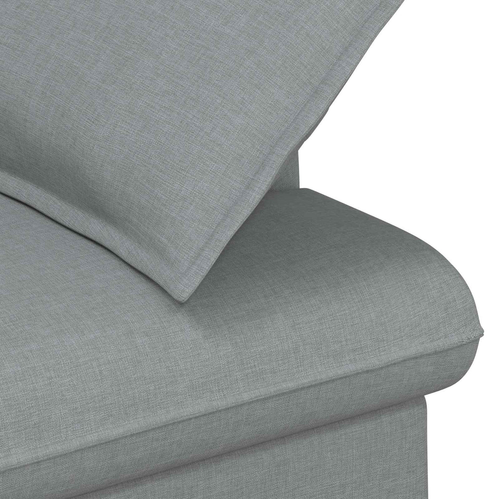 vidaXL Sofa dwuosobowa z guzikowym pikowaniem jasnoszary tkanina