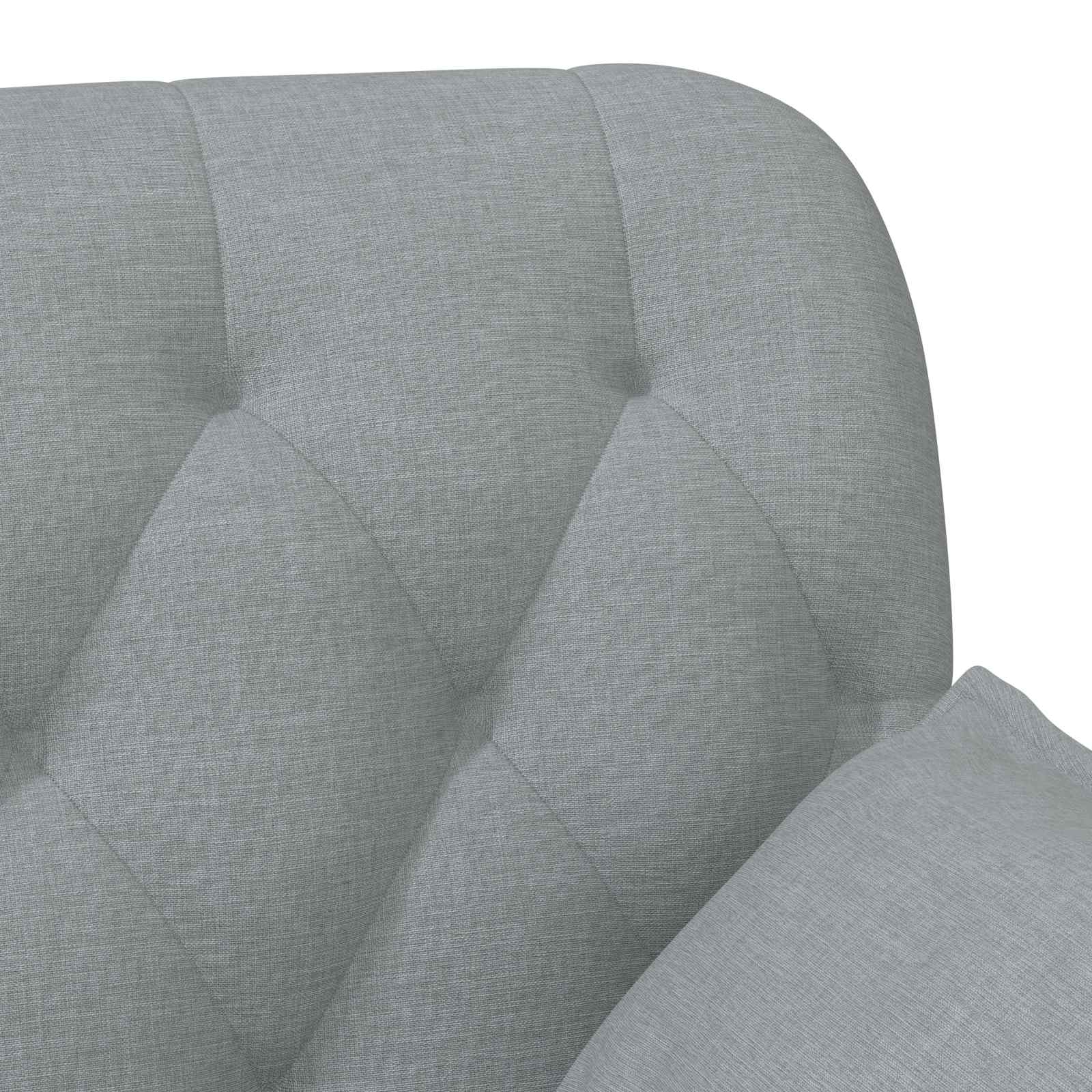 vidaXL Sofa dwuosobowa z guzikowym pikowaniem jasnoszary tkanina