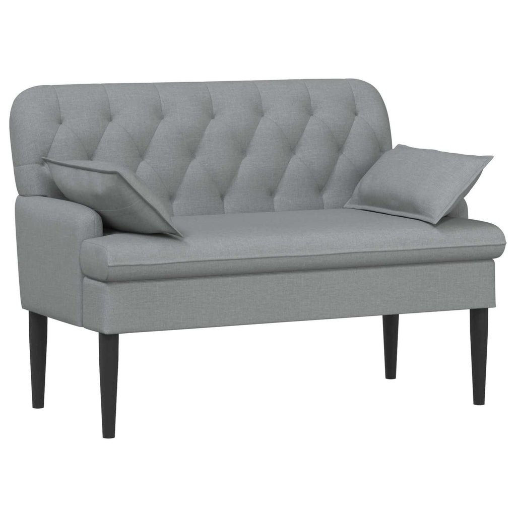 vidaXL Sofa dwuosobowa z guzikowym pikowaniem jasnoszary tkanina