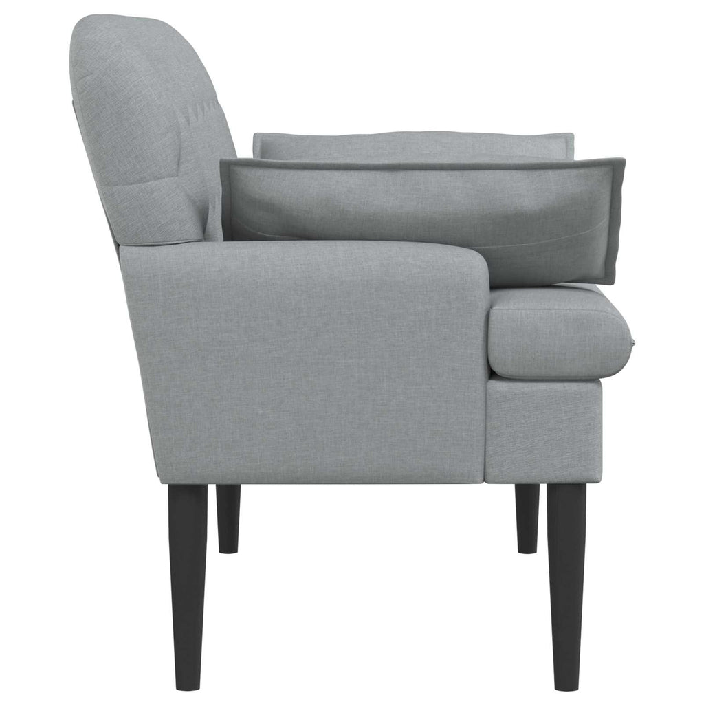 vidaXL Sofa dwuosobowa z guzikowym pikowaniem jasnoszary tkanina
