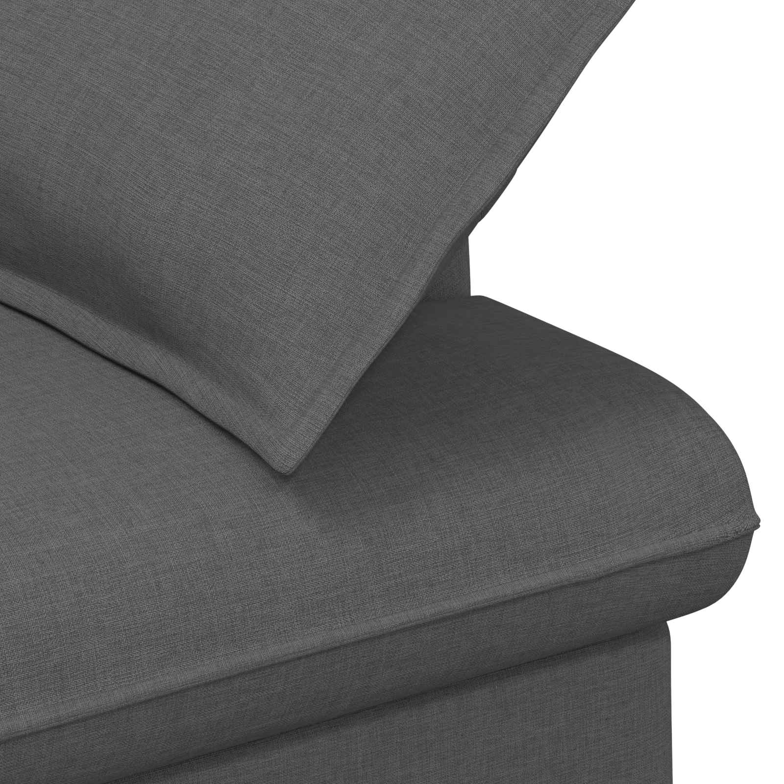 vidaXL Sofa dwuosobowa z guzikowym pikowaniem ciemnoszary tkanina