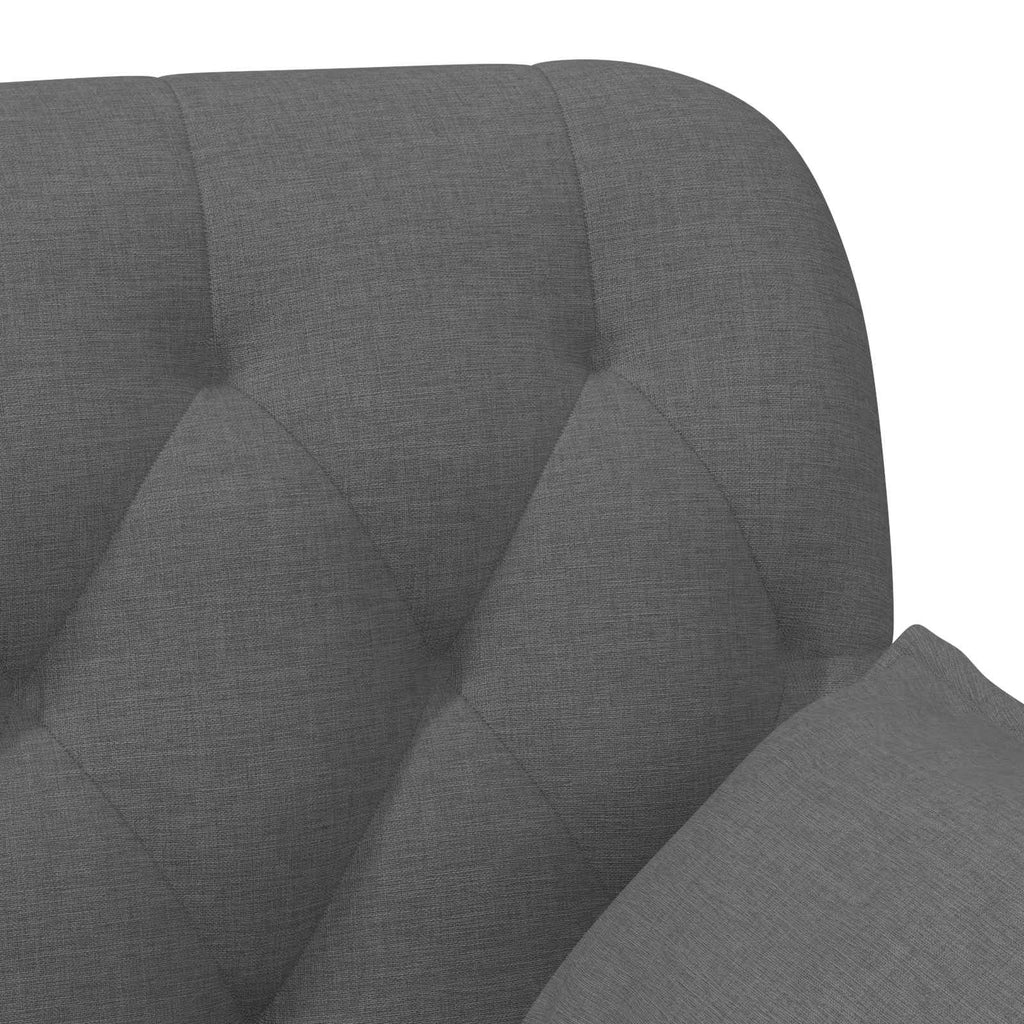 vidaXL Sofa dwuosobowa z guzikowym pikowaniem ciemnoszary tkanina