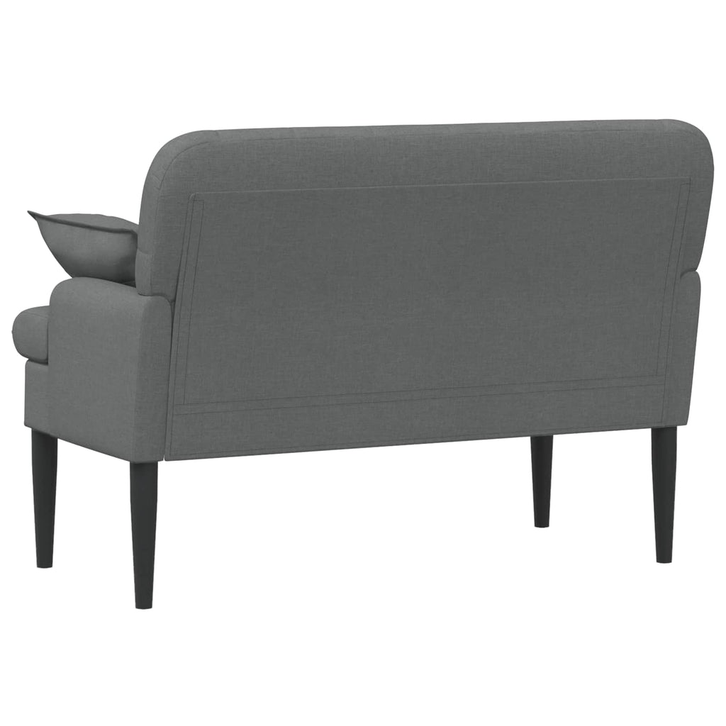 vidaXL Sofa dwuosobowa z guzikowym pikowaniem ciemnoszary tkanina