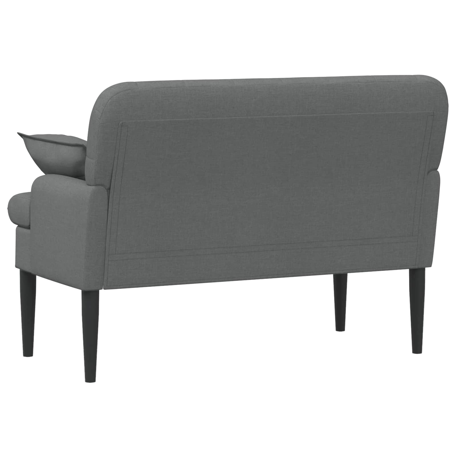 vidaXL Sofa dwuosobowa z guzikowym pikowaniem ciemnoszary tkanina