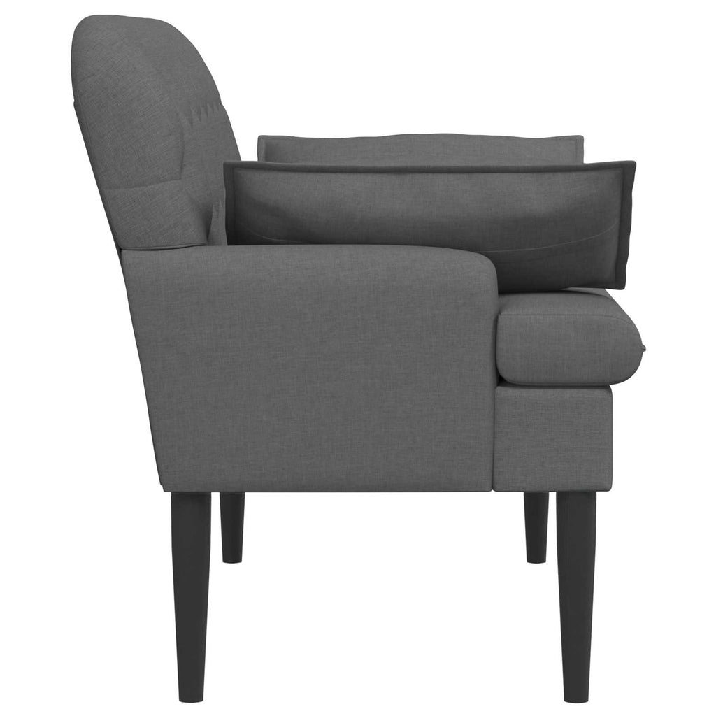 vidaXL Sofa dwuosobowa z guzikowym pikowaniem ciemnoszary tkanina