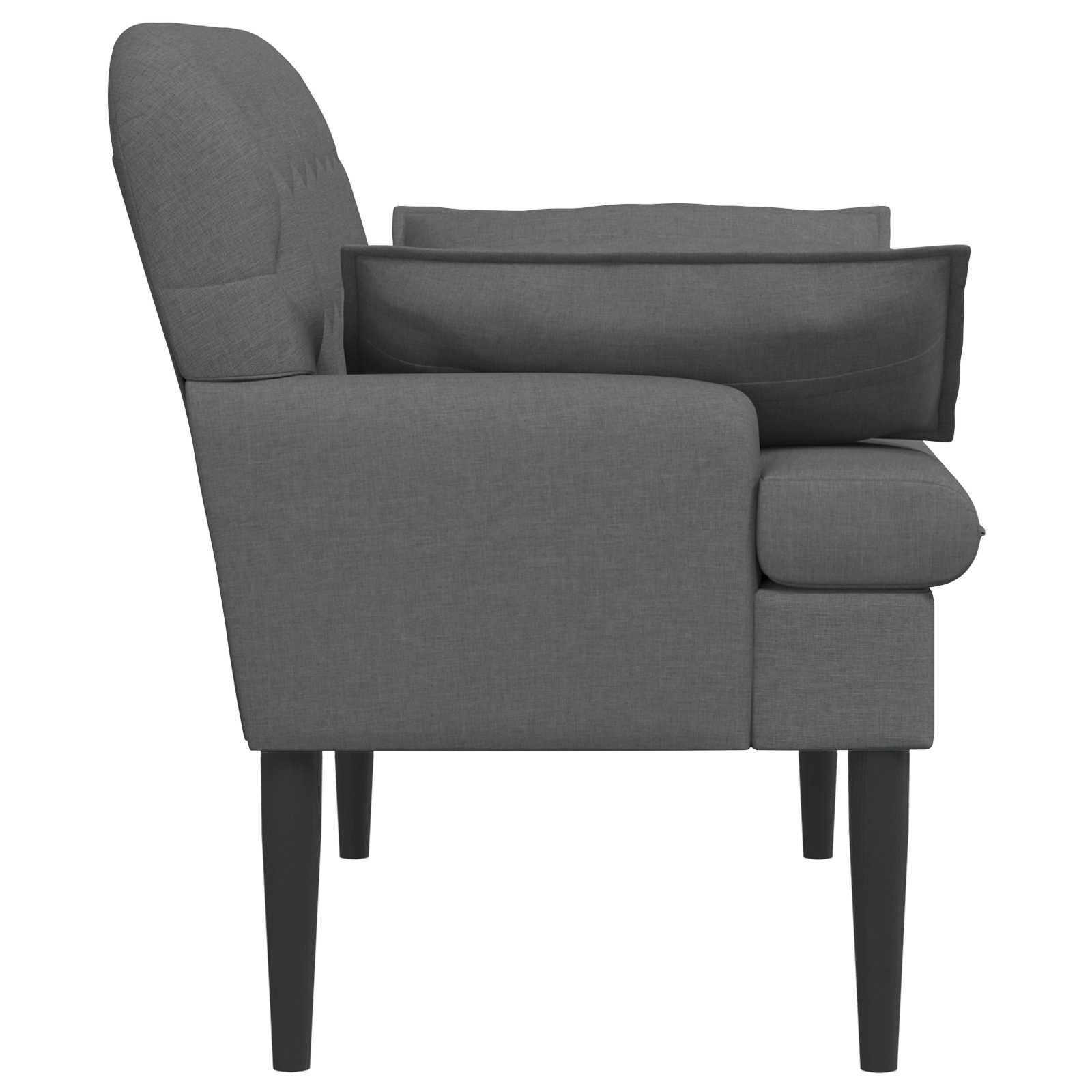 vidaXL Sofa dwuosobowa z guzikowym pikowaniem ciemnoszary tkanina