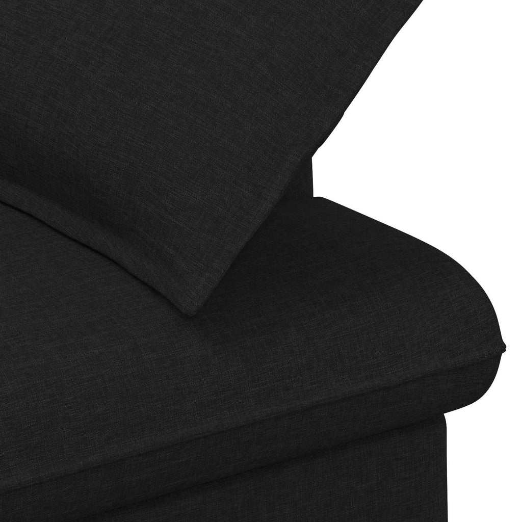 vidaXL Sofa dwuosobowa z guzikowym pikowaniem Czarny 111 x 68 x 80 cm