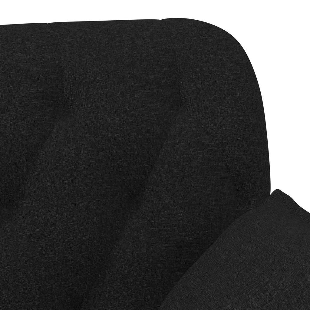 vidaXL Sofa dwuosobowa z guzikowym pikowaniem Czarny 111 x 68 x 80 cm